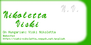 nikoletta viski business card